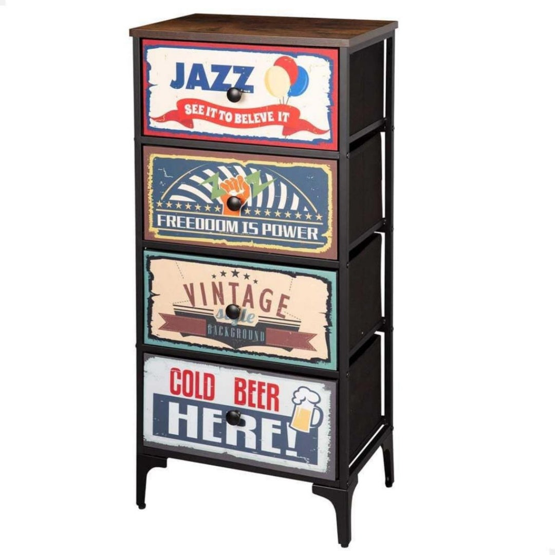 Commode en MDF, 45 x 30 x 98 cm, Resistance 9 kg