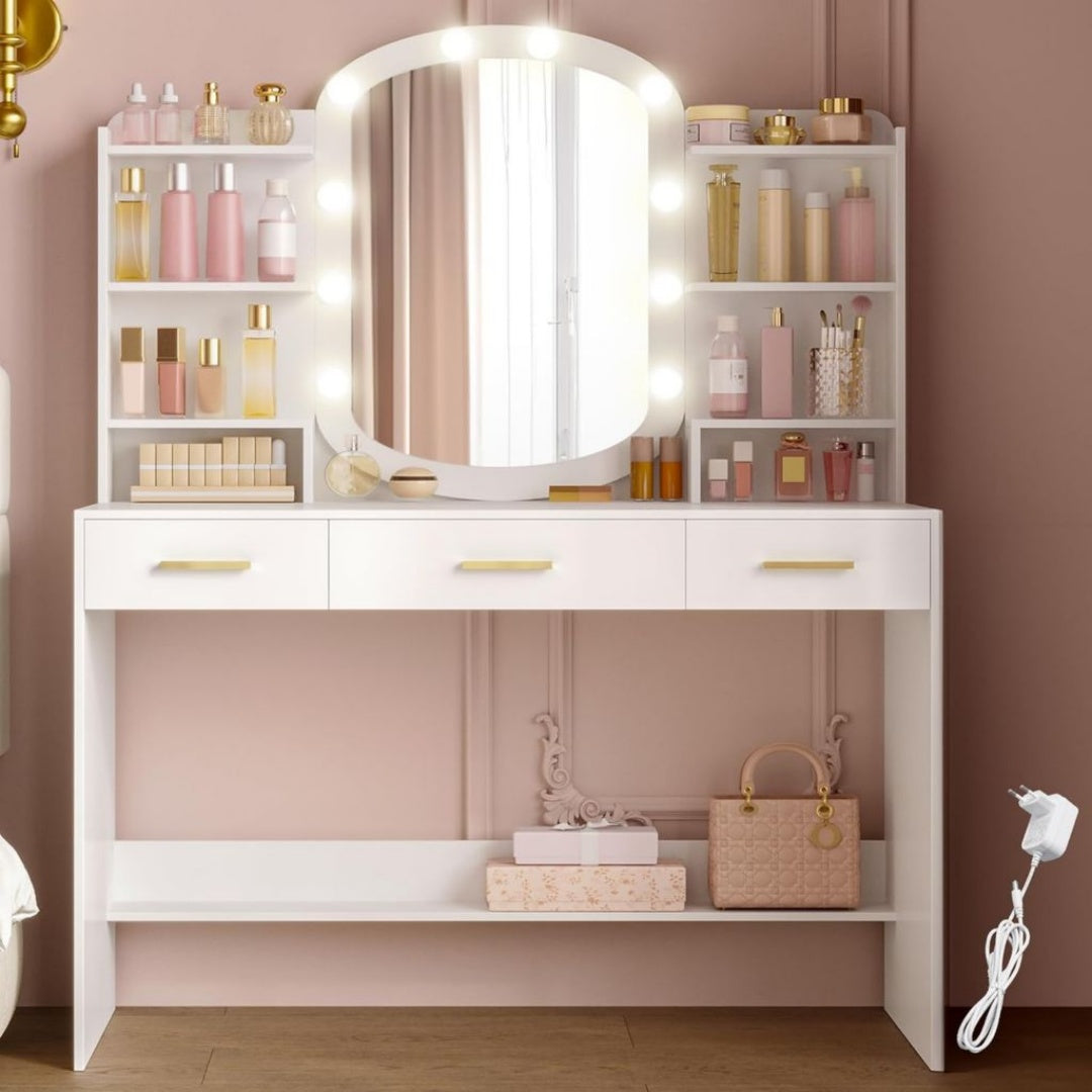 Miroir en Panneau d'Agglomere, Finition Blanc
