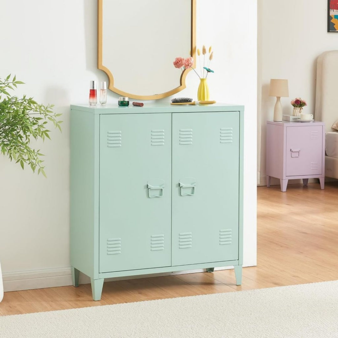 Armoire, 90 x 80 x 33 cm, Couleur Vert