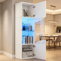 Vitrine en Verre Trempe, Finition Blanc
