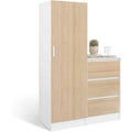 Commode en Bois de Hetre, Finition Blanc