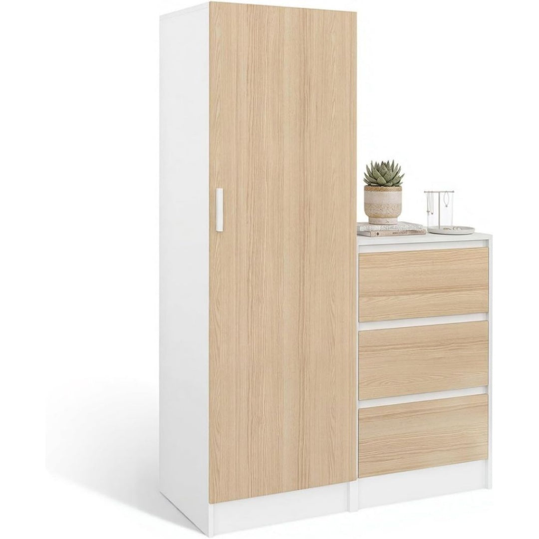 Commode en Bois de Hetre, Finition Blanc