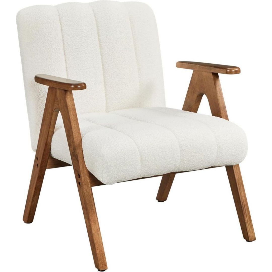 Fauteuil de Relaxation Inclinable en Bois Massif, Resistance 136 kg